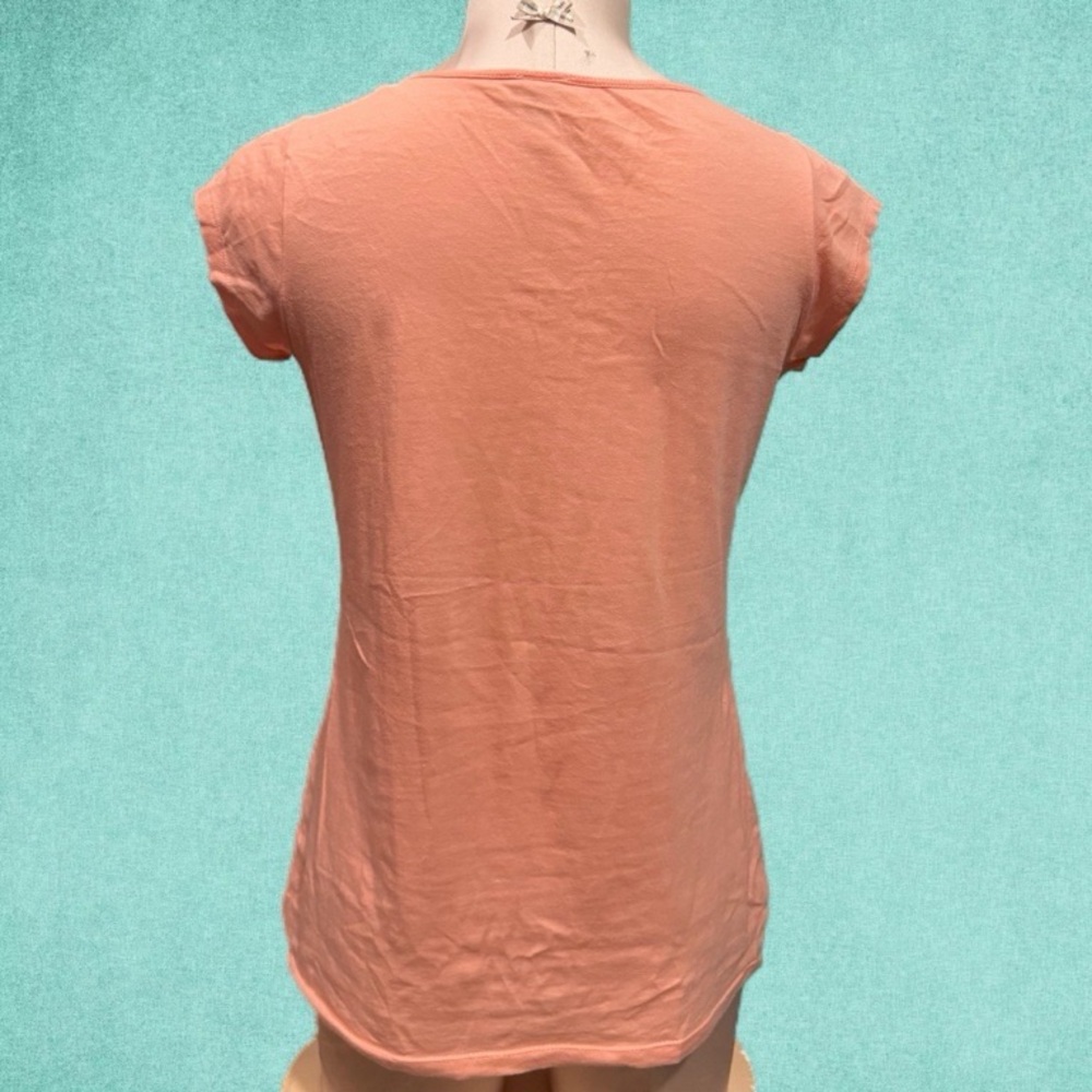 Peach Y2K crown rose and tribal design Graphic Women Top - Picture 5 of 7